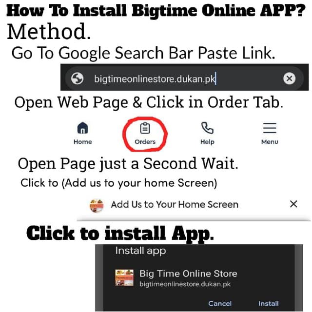 How to Install Bigtime Online Store APP.